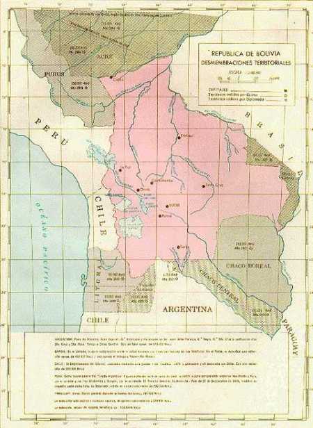 Carte : la Bolivie en 1825
