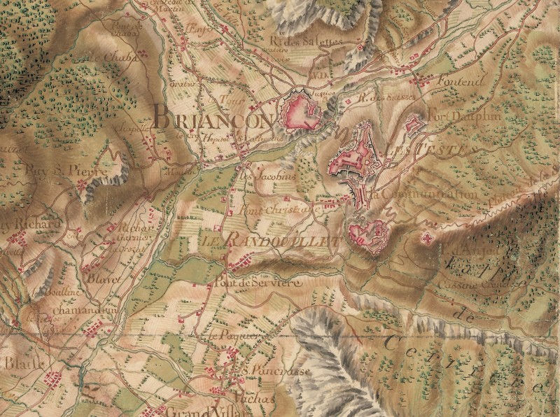 Extrait de la carte de Bourcet (Briançon)