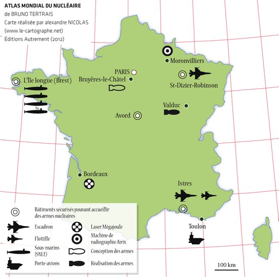 Carte : les installations nucléaires françaises