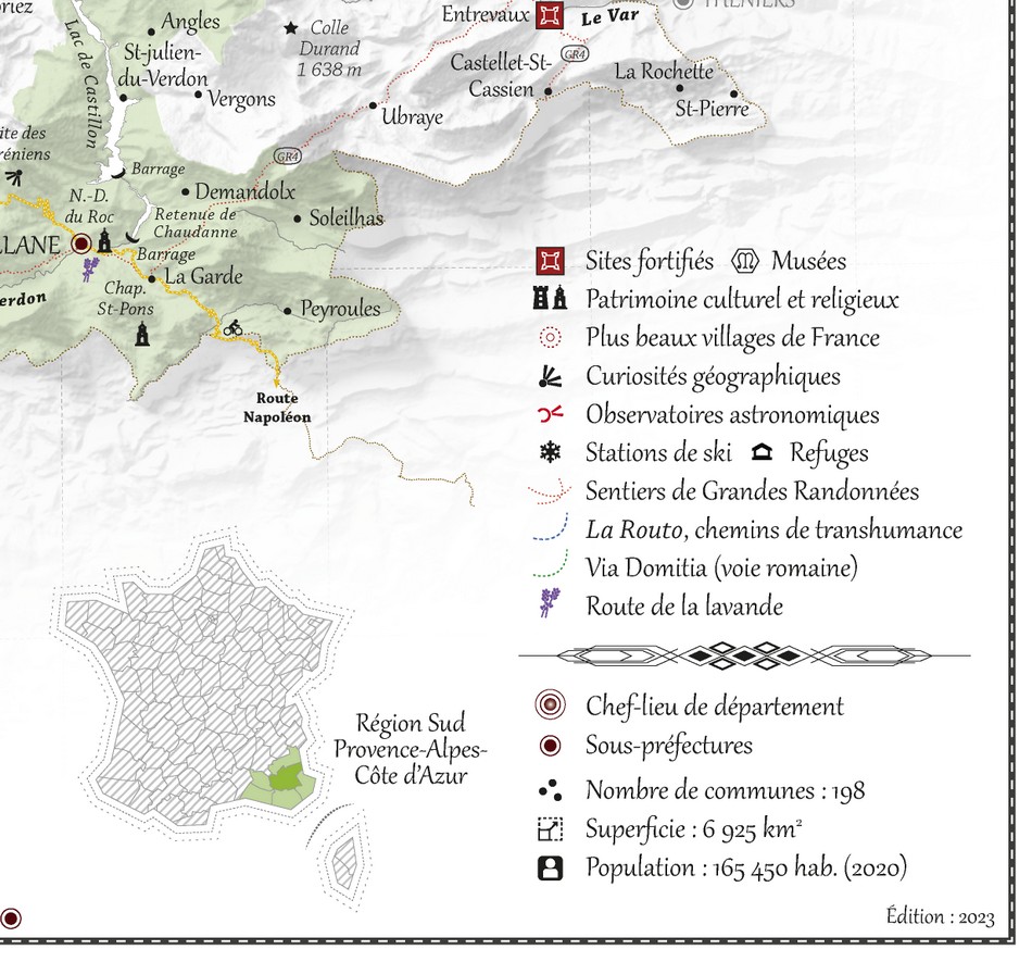 Les Alpes-de-Haute-Provence - Légende
