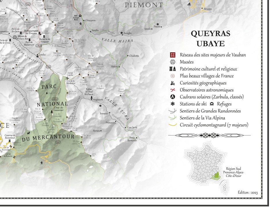 Poster Queyras/Ubaye - Légende