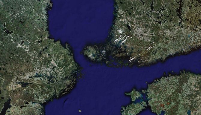 Image Satellite des Îles Åland