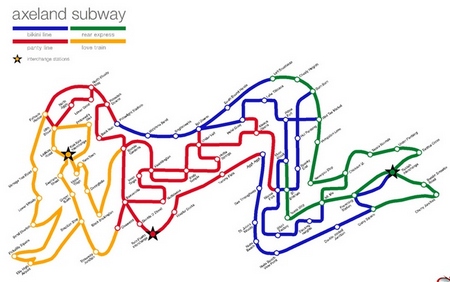 Carte : Campagne publicitaire autour d'un plan de métro