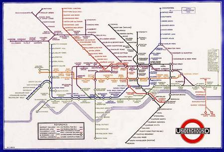Carte : Le métro londonien selon Harry Beck