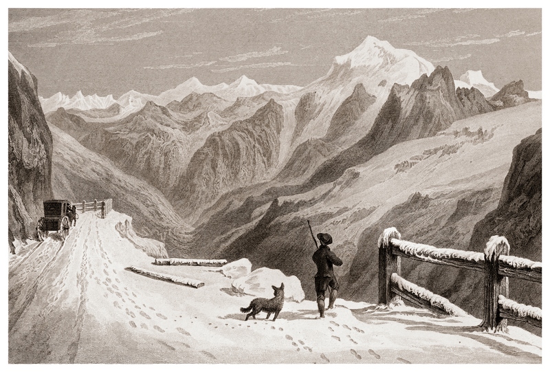 William Brockedon - Le col du Stelvio 