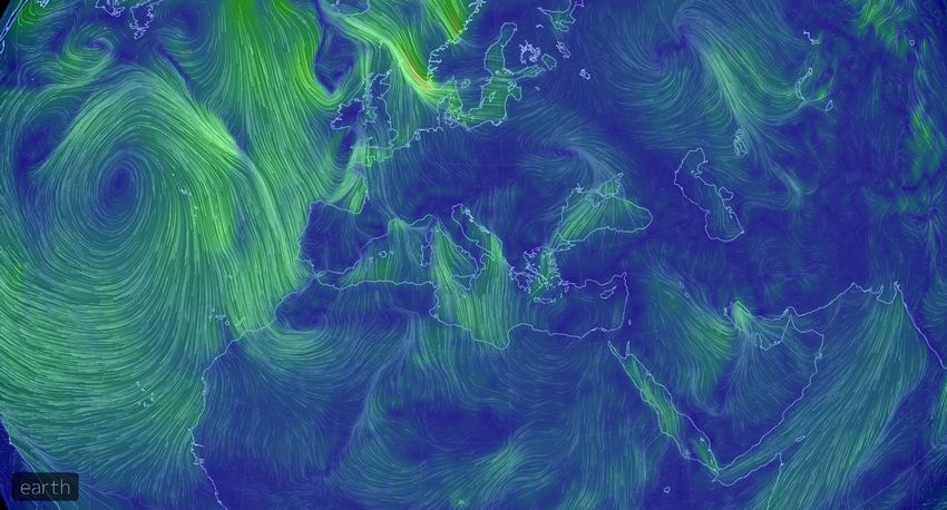 Carte des vents