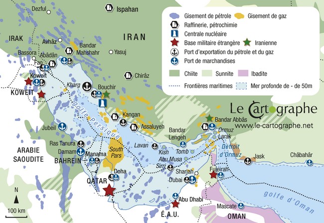  Carte : Le Golfe Persique