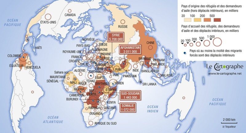 Les réfugiés dans le monde