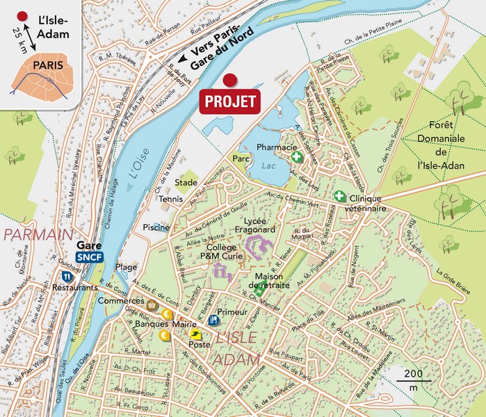 Isle-Adam (plans de ville réalisés pour la société Eiffage)