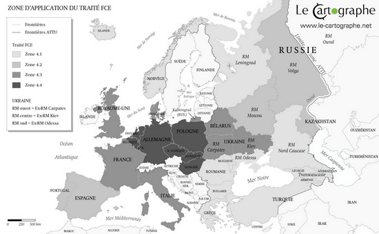 Carte : Zone d’application du traité FCE