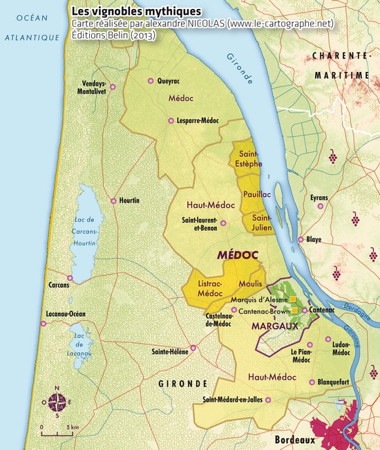 Carte : Le Médoc