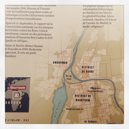 Carte : plan de Khartoum